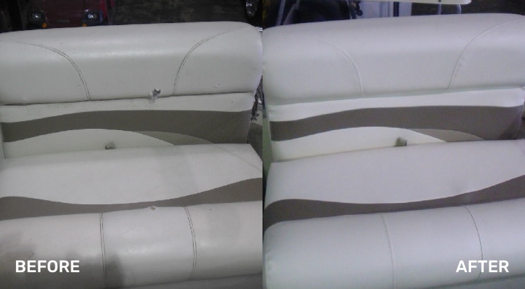 vinyl repair — Before & After — Seat Doctors